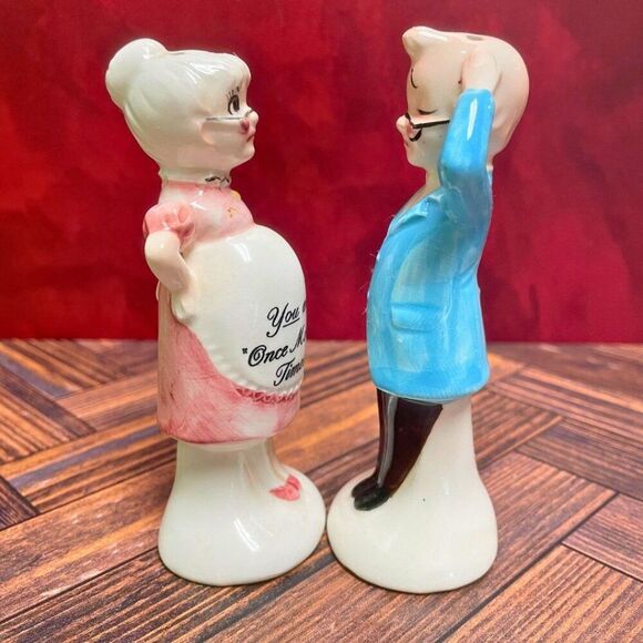 Vintage (50's/60's) Enesco "You and Your Once More for Ol' Times Sake" Shakers - Picture 2 of 9